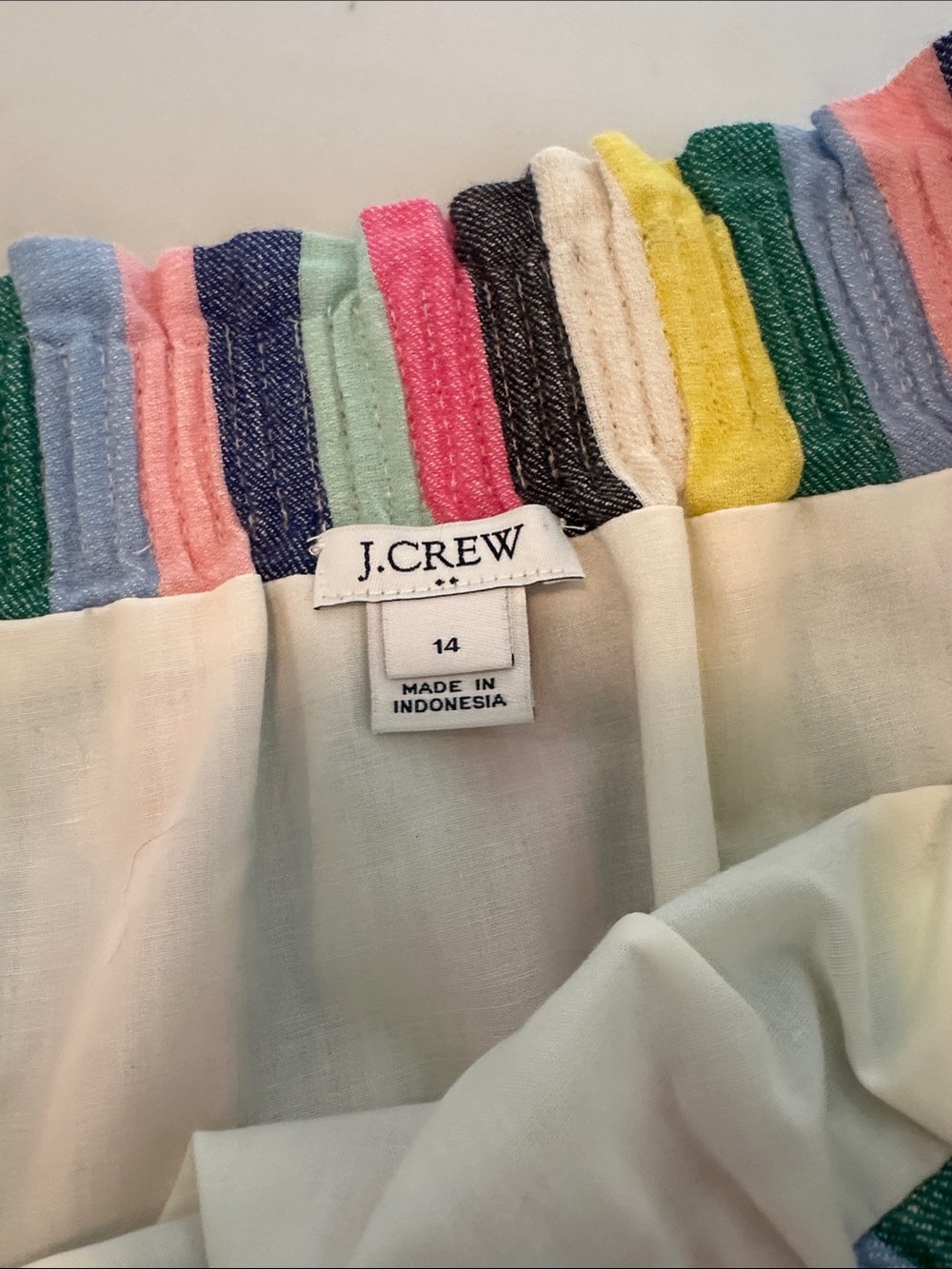 J. Crew Rainbow Vertical Stripe Mini Skirt - Picture 3 of 6